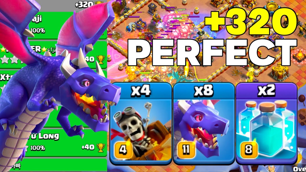 Unstoppabe Power: TH16 Dragon & Dragon Rider Hydra Wrecking Legend League Attacks!