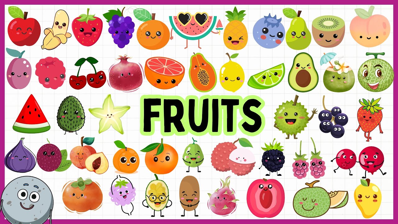50 Fruits Name For Kids - Fun & Interactive Fruit Learning for Kids