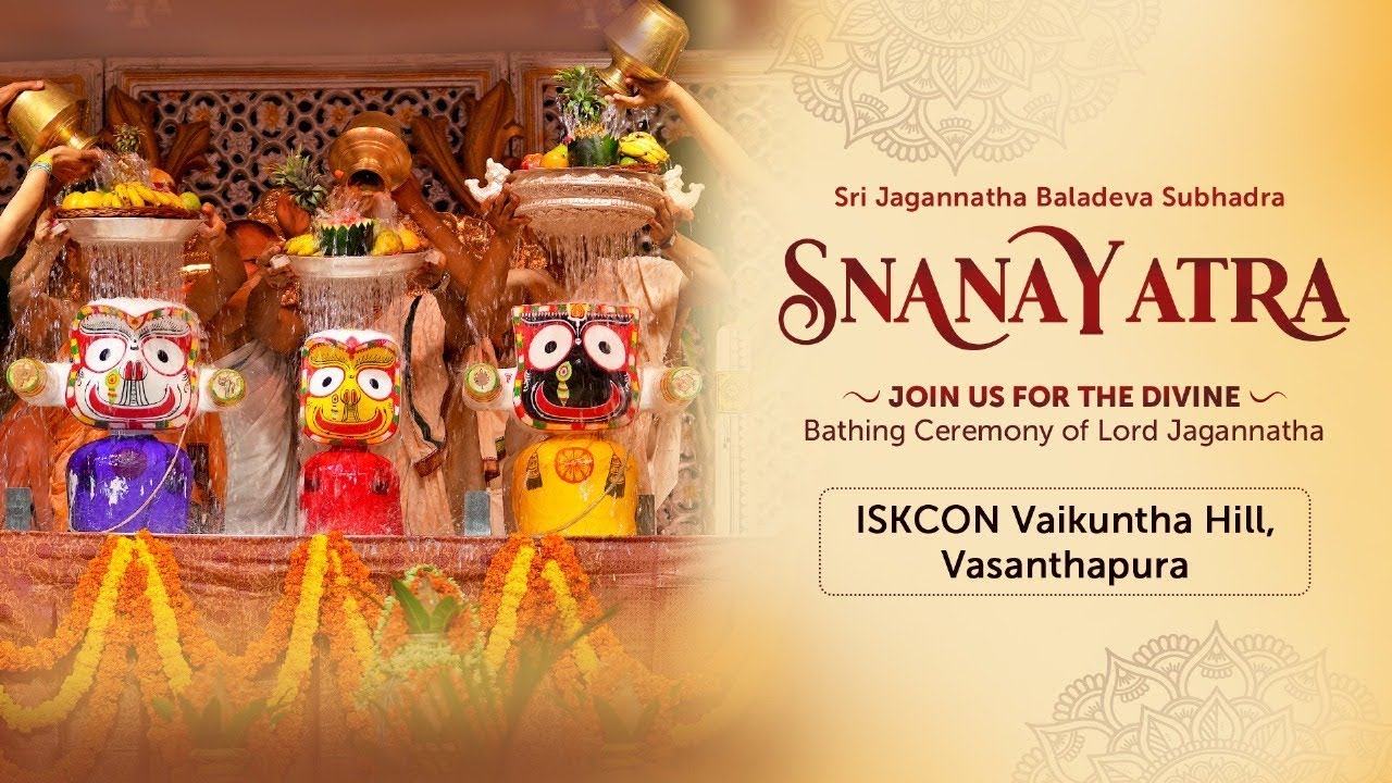 Snana Yatra 2025 | The Bathing Festival of the Lord Jagannatha | ISKCON Vaikuntha Hill