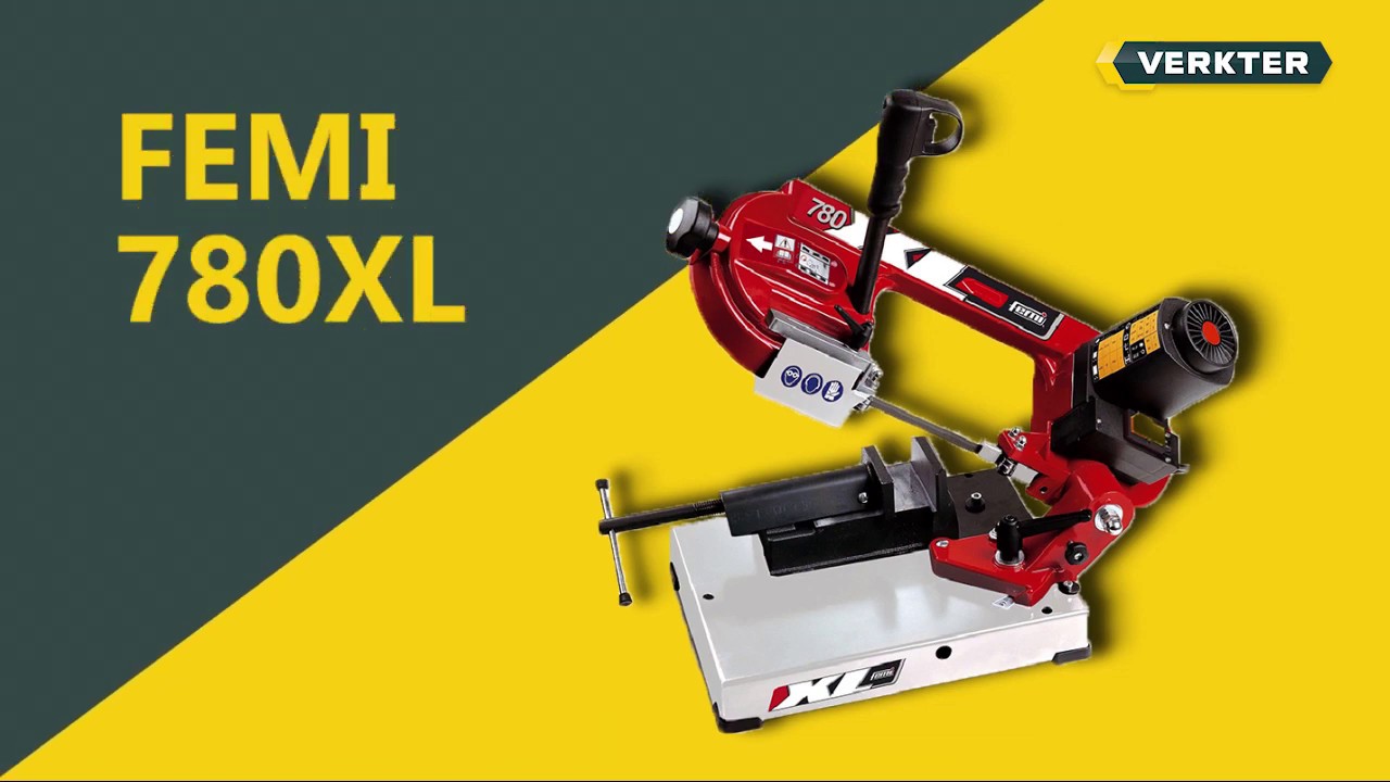 Femi 780 XL bandsaw - 50 mm iron rod cut in 2 minutes