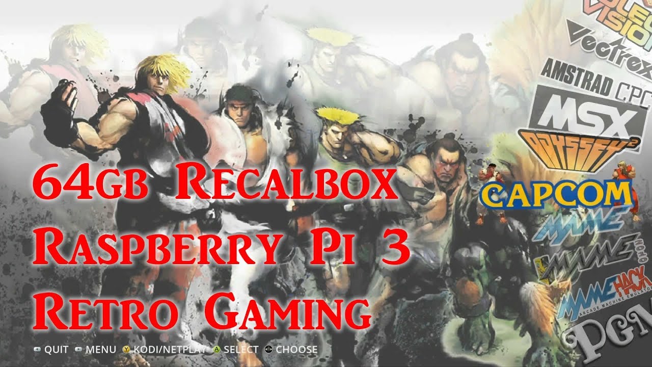 64gb Recalbox Pi 3 Fully Loaded & Kodi - 13,000+ Games