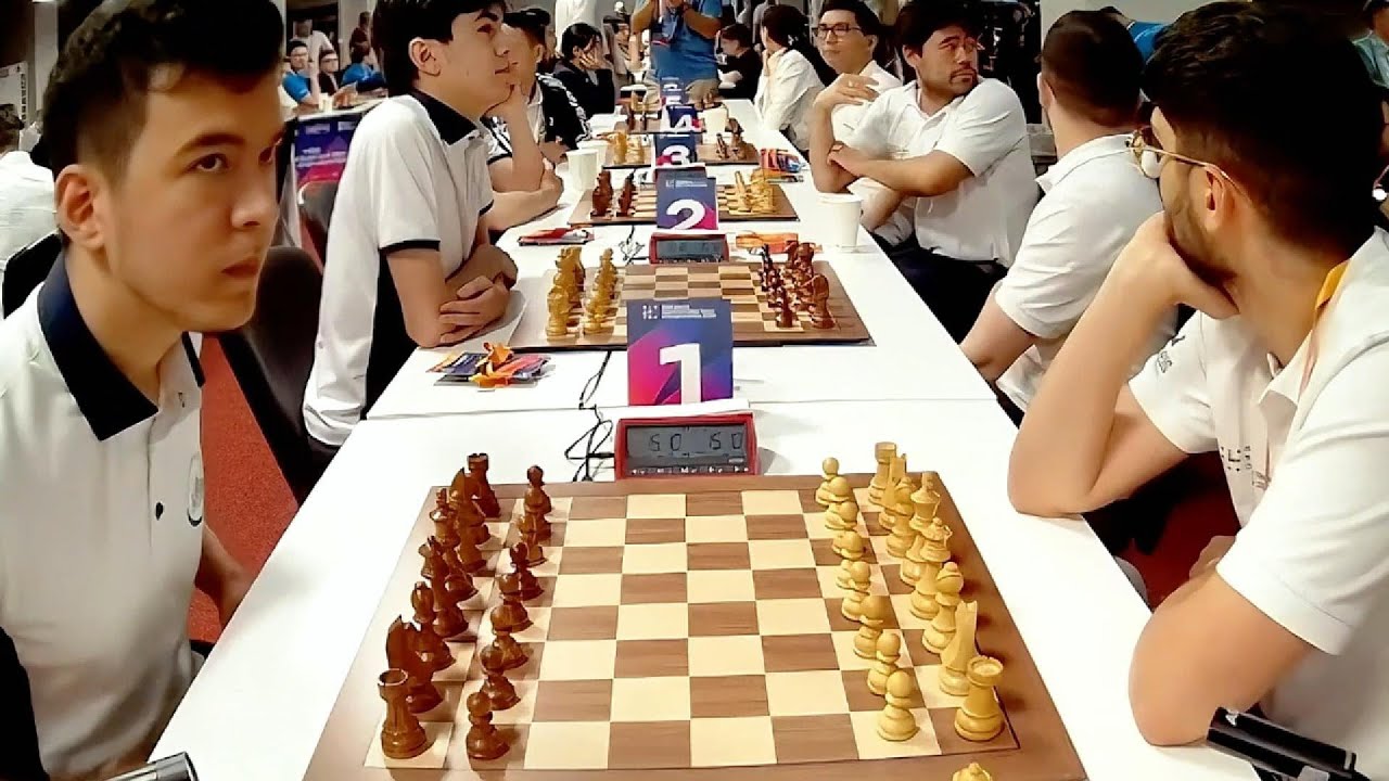 Nodirbek Abdusattorov 2732 vs. Alireza Firouzja 2753 / FIDE World Rapid Team 2025 / unpredictable