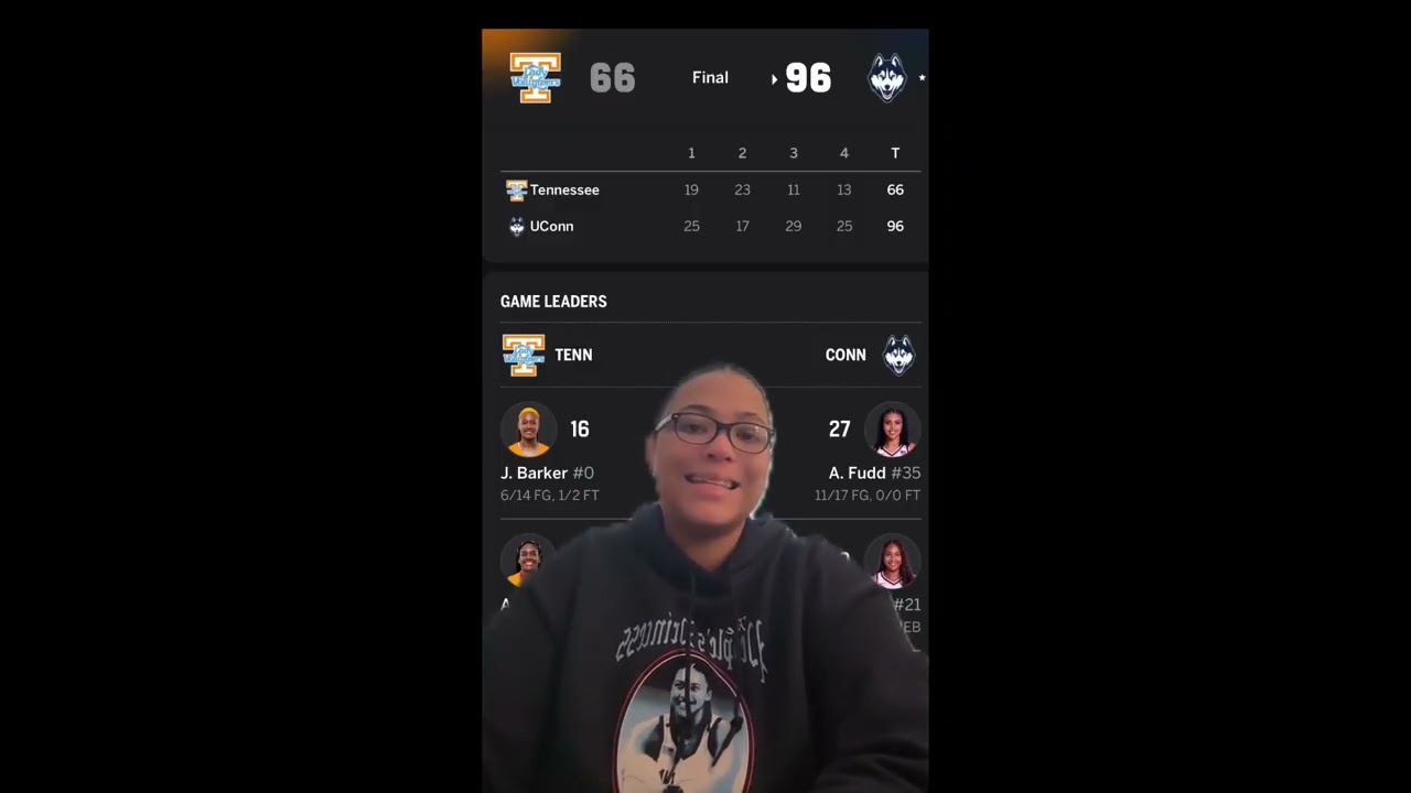 Azzi Fudd is HER! UConn Vs. Tennessee Women’s College Basketball Game Review