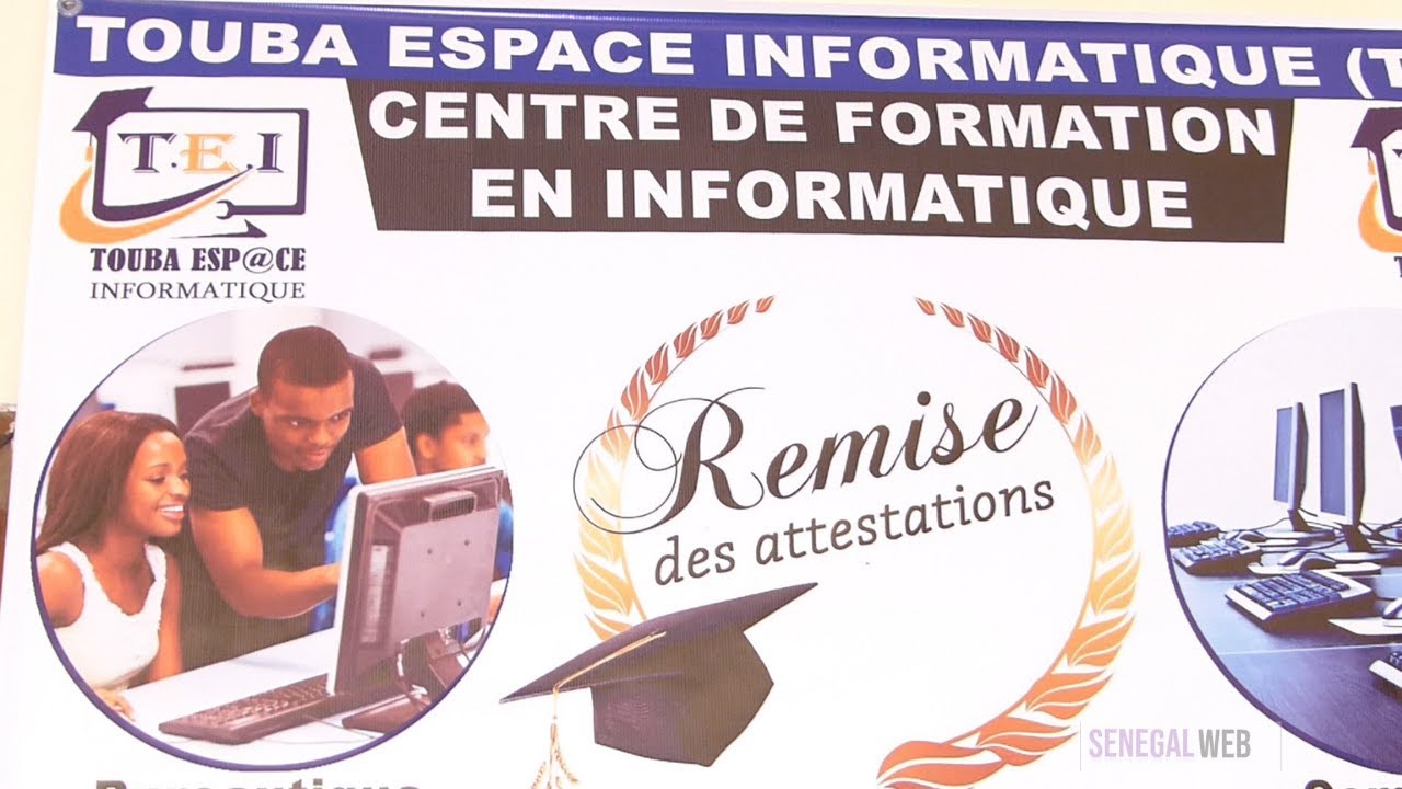Remis des  attestations au centre de formation en informatique Touba Espace Informatique (T.E.I)