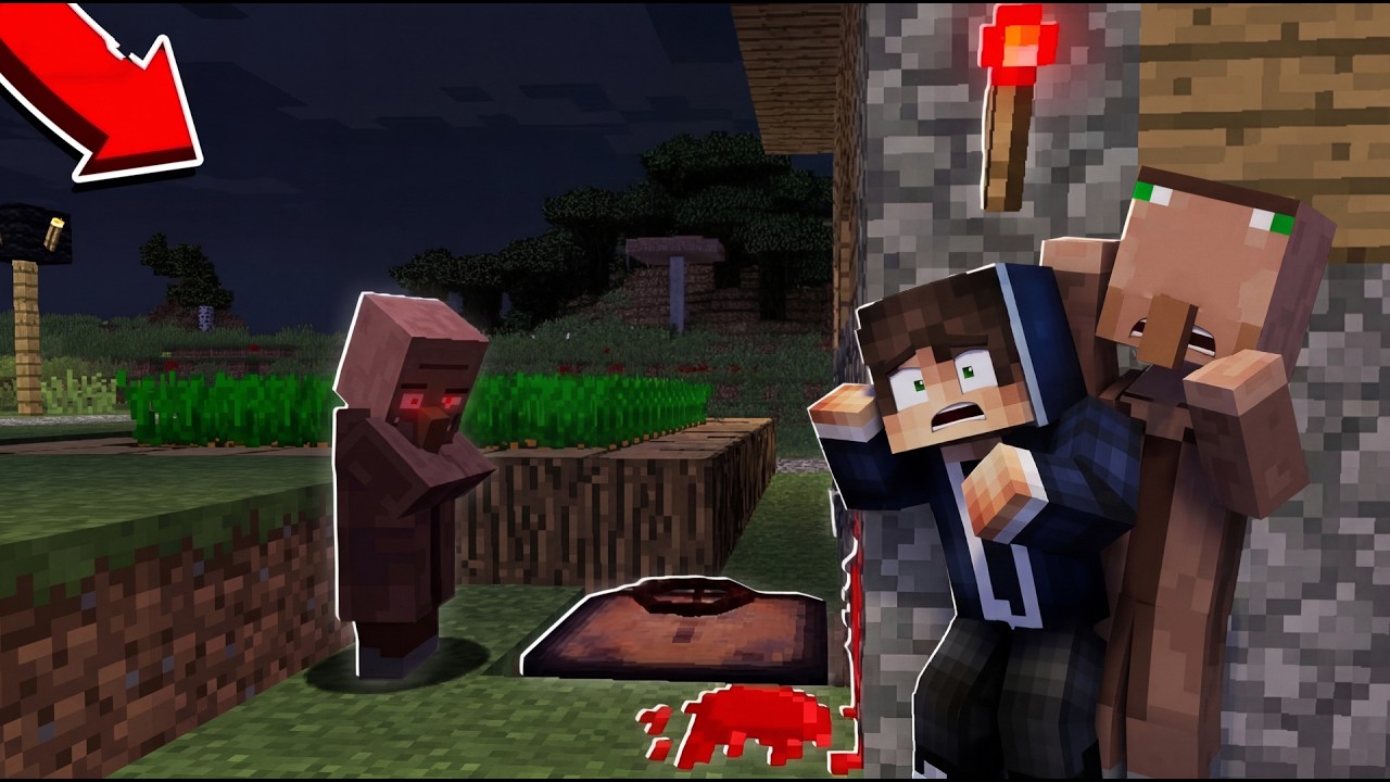 Rage i Kovalski Prate Ludog Villagera Tokom Noci u Minecraftu🤯