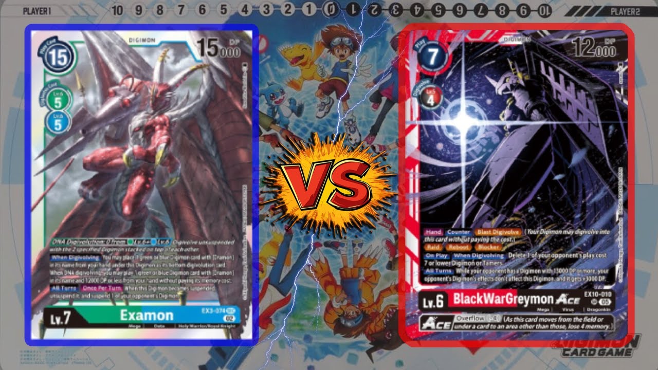 Examon VS BlackWarGreymon | DIGIMON TCG | EX 10 | Partida Comentada