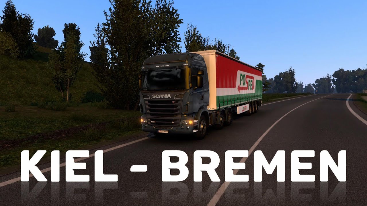 Kiel to Bremen (Germany) | Night Drive | Sawdust Panels Delivery | Euro Truck Simulator 2 | 4K