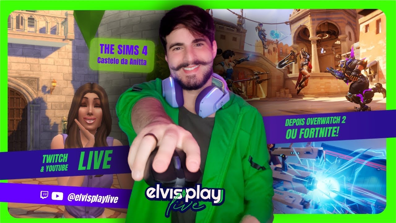 The Sims 4: Construindo Castelo da Anitta, depois Overwatch ou Fortnite!