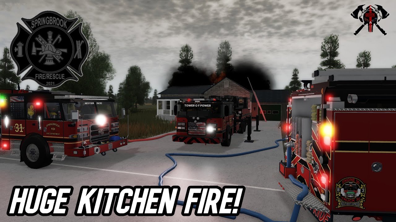 HUGE KITCHEN FIRE! | Roblox Springbrook County 
