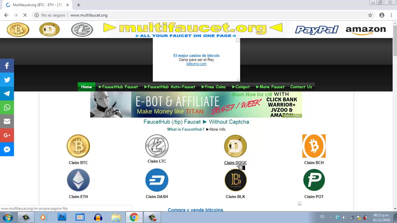 Multtifaucet.org - FaucetHub Faucet (tip) - Guide - Tutorial multifaucet.org - Faucet - No Captcha