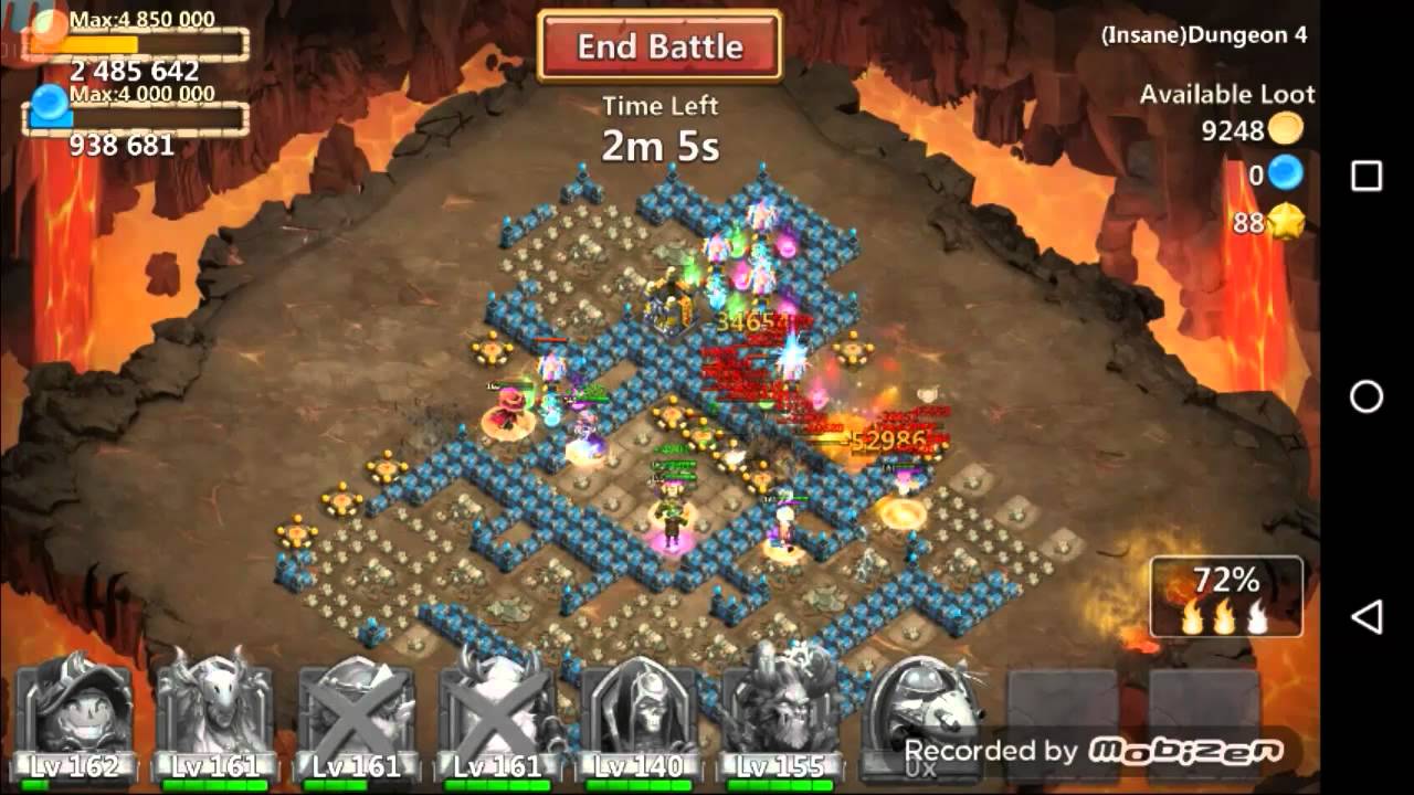 Castle Clash Insane Dungeon 4 10 With No MINO & SM (F2P)