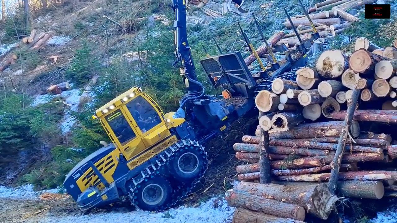 🌲 Holzernte im Steilhang 🌲 Steep Slope Logging 🌲HSM 405H & HSM 208F 🌲