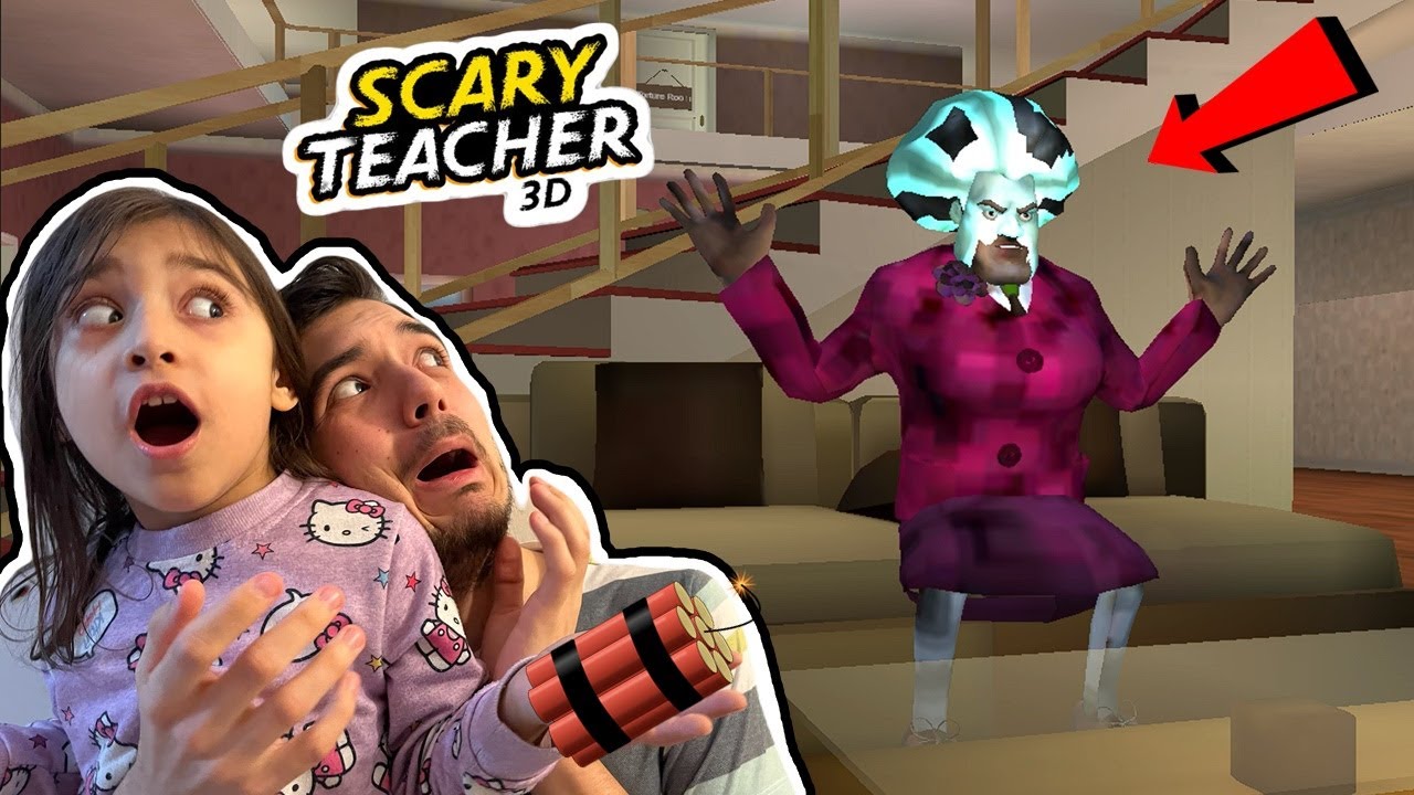 DELİ ÖĞRETMENE PATLAYAN PASTA ŞAKASI!! 😱 - Scary Teacher 3D@ElifAselUmut