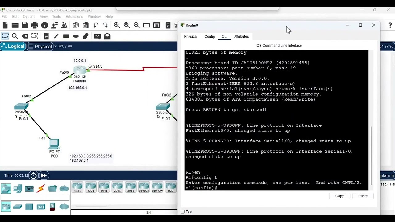 How to configure static routing using CLI | Static Routing configuration step by step