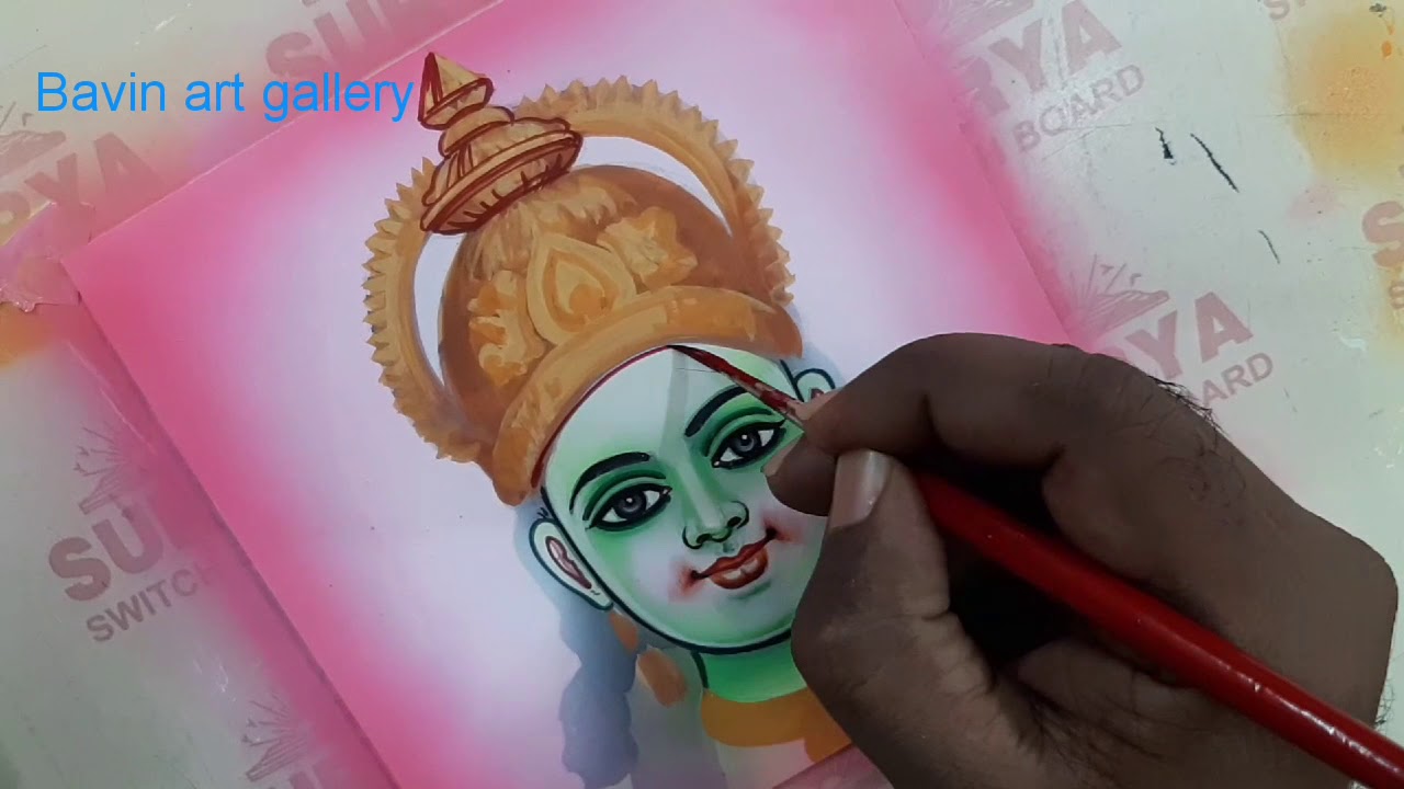 TANJORE PAINTING //RAMAR //POSTER  COLOUR  //ONLINE CLASSES