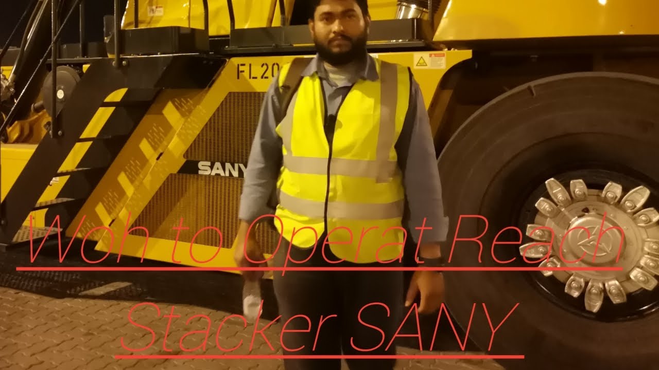 reach stacker training in India || How to operate Reach forklift  how to operate#reachstacker#sany