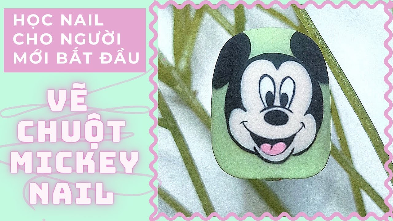 Hướng dẫn vẽ mickey nail đơn giản mà cực đẹp