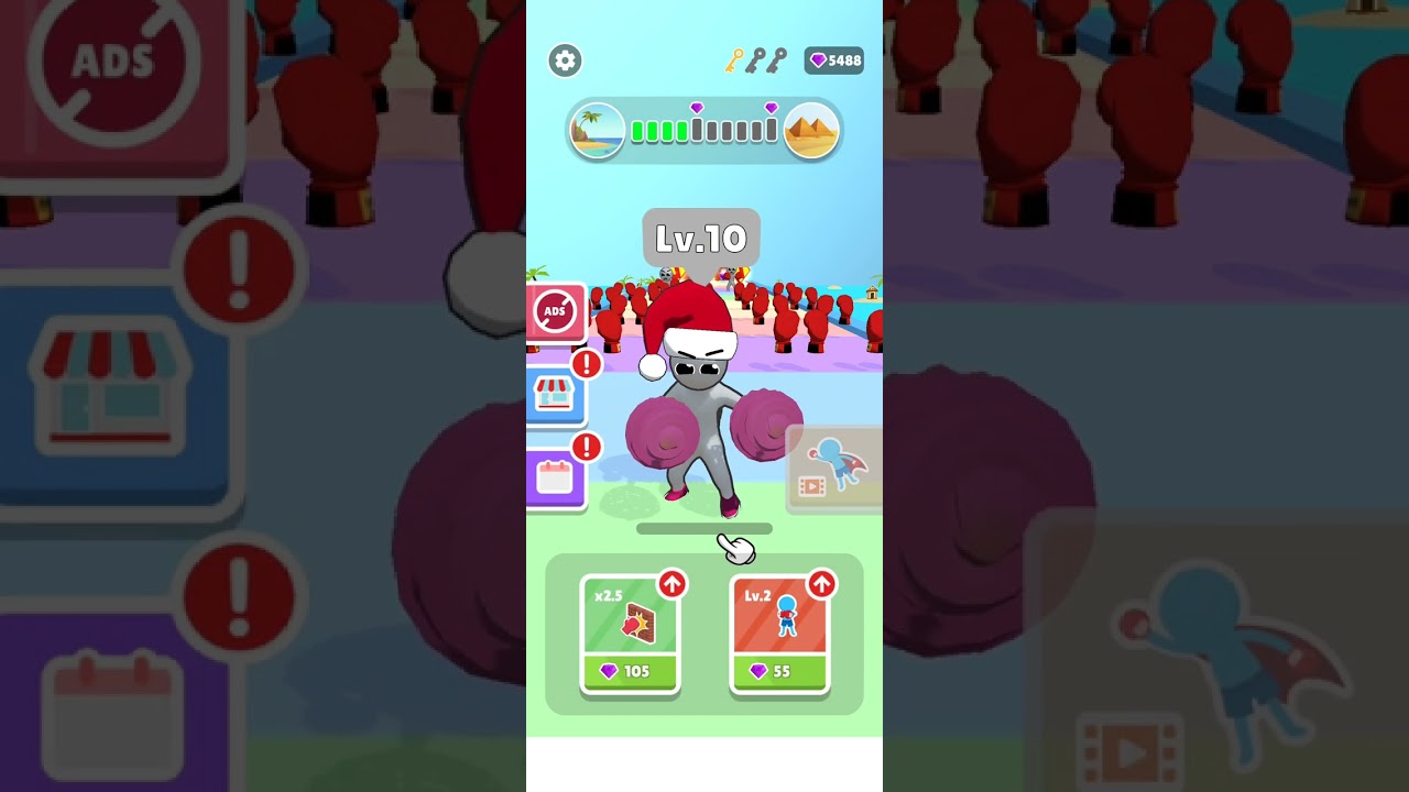 Very satisfying and relaxing ASMR level up runner game