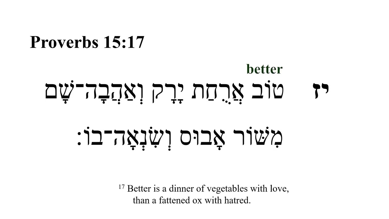 Proverbs 15 -- Hebrew Bible Speaker with English Captions