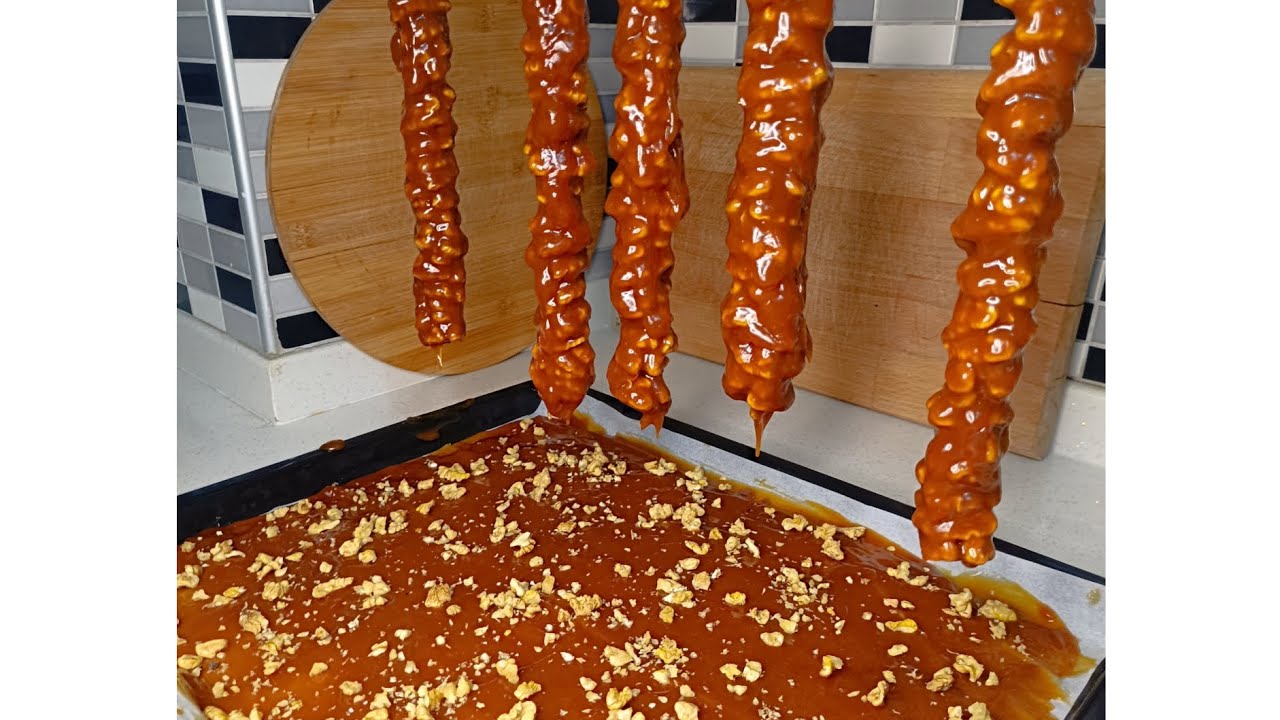 Evde Cevizli sucuk yapmak hiç bu kadar kolay olmamıştı 💥 #recipe #tarif 