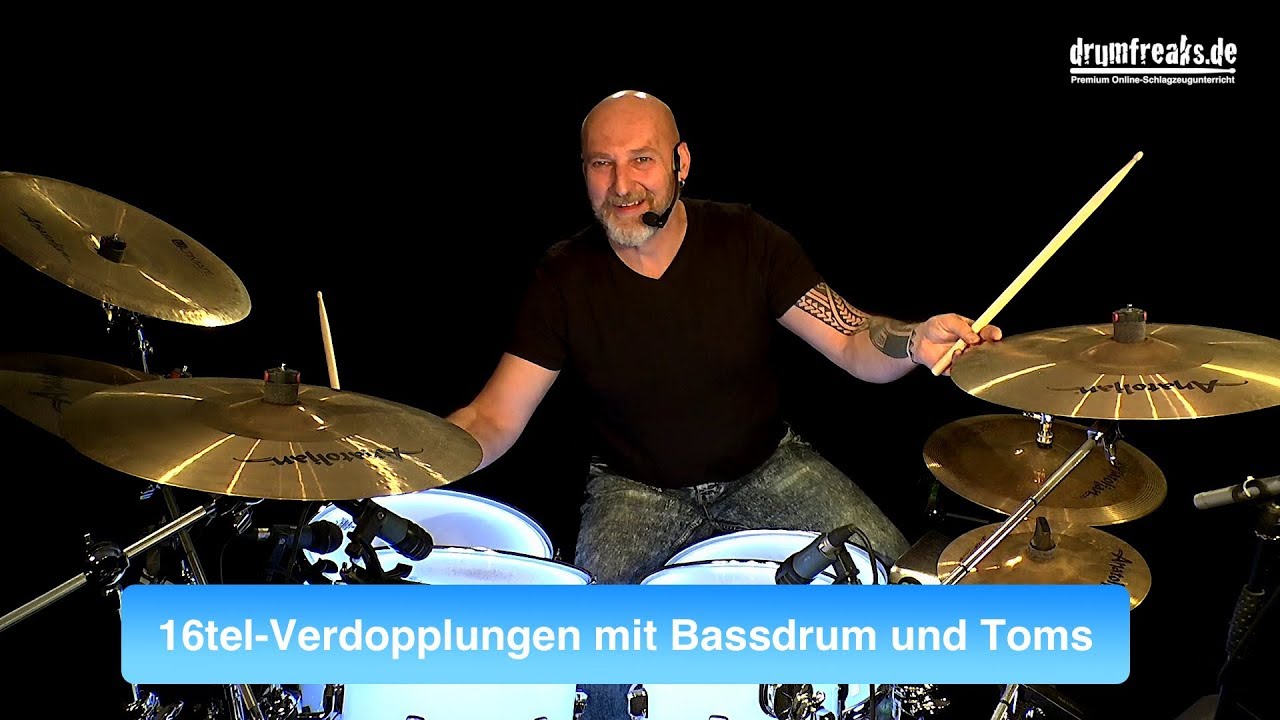 YT Sechzehntel Verdopplungen mit BD und Toms