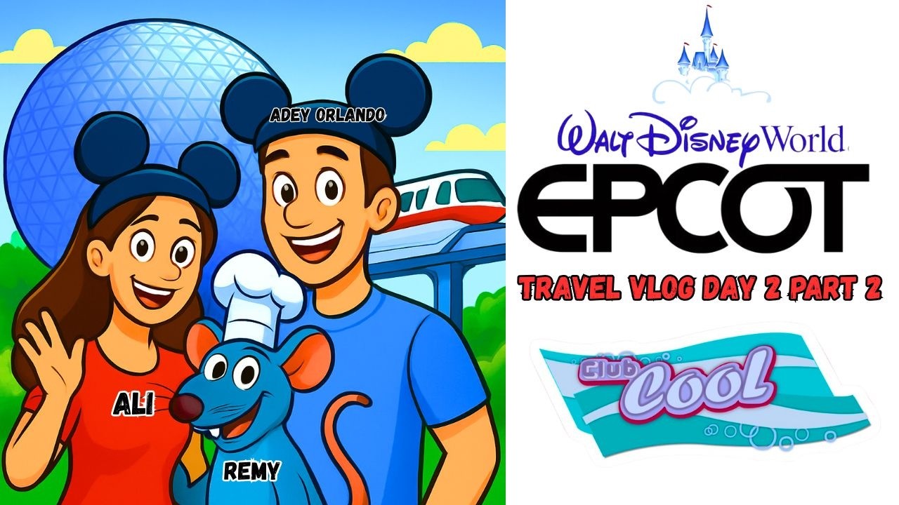 Disneyworld EPCOT Themepark Vlog Day 2 Part 2 Ratatouille Club Cool and Test Track