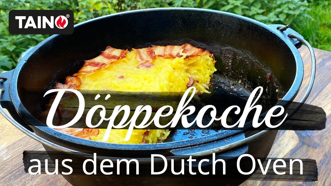 TAINO Grillecke - Döppekoche aus dem Dutch Oven, leckeres rheinländisches Dopf-Rezept vom Gasgrill