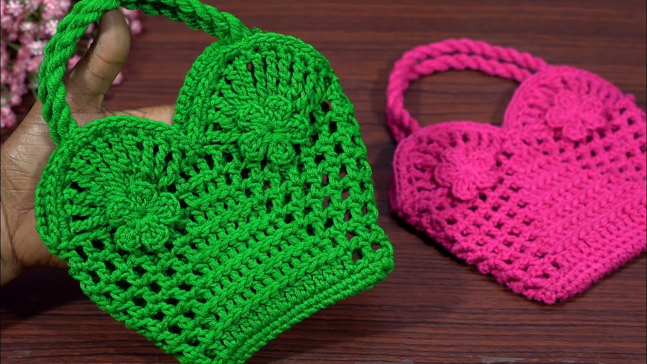 Crochet cute 🥰 mini bag #Woolen side bag new design #Crossbody bag #tunusişi #easy