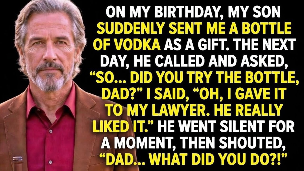 My Son Gave Me Vodka for My Birthday Handed It to My Lawye and My Son Panicked