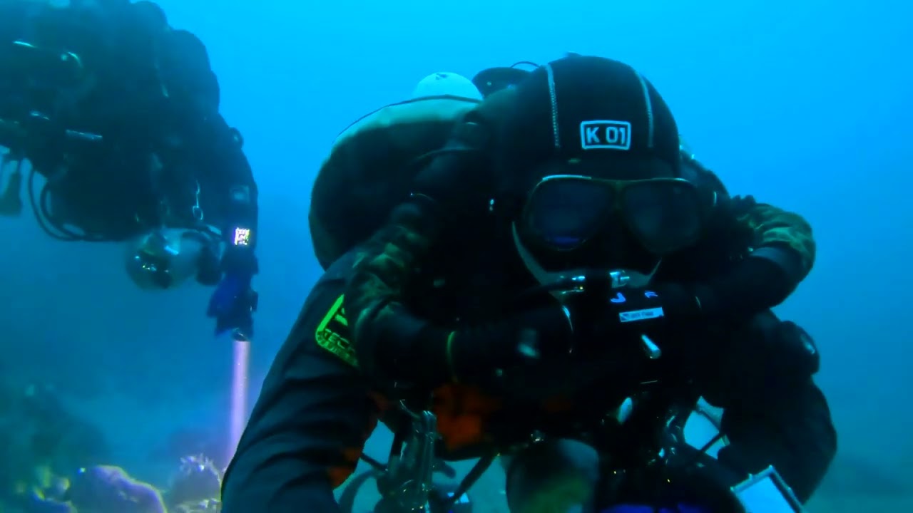 jjccr and liberty ccr 47m diving in Uljin, KOREA technical diving, rebreather