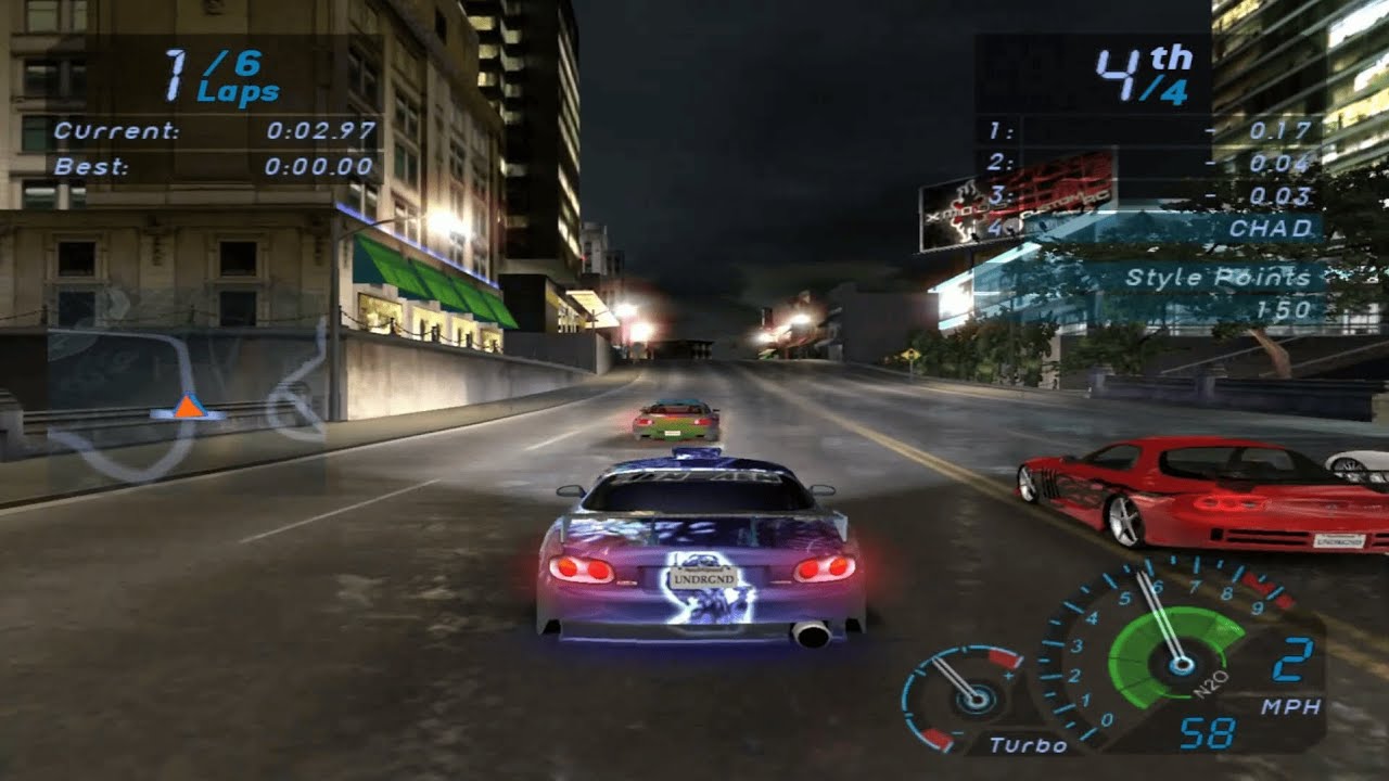 The two hardest events in Need for Speed Underground in Hard difficulty.