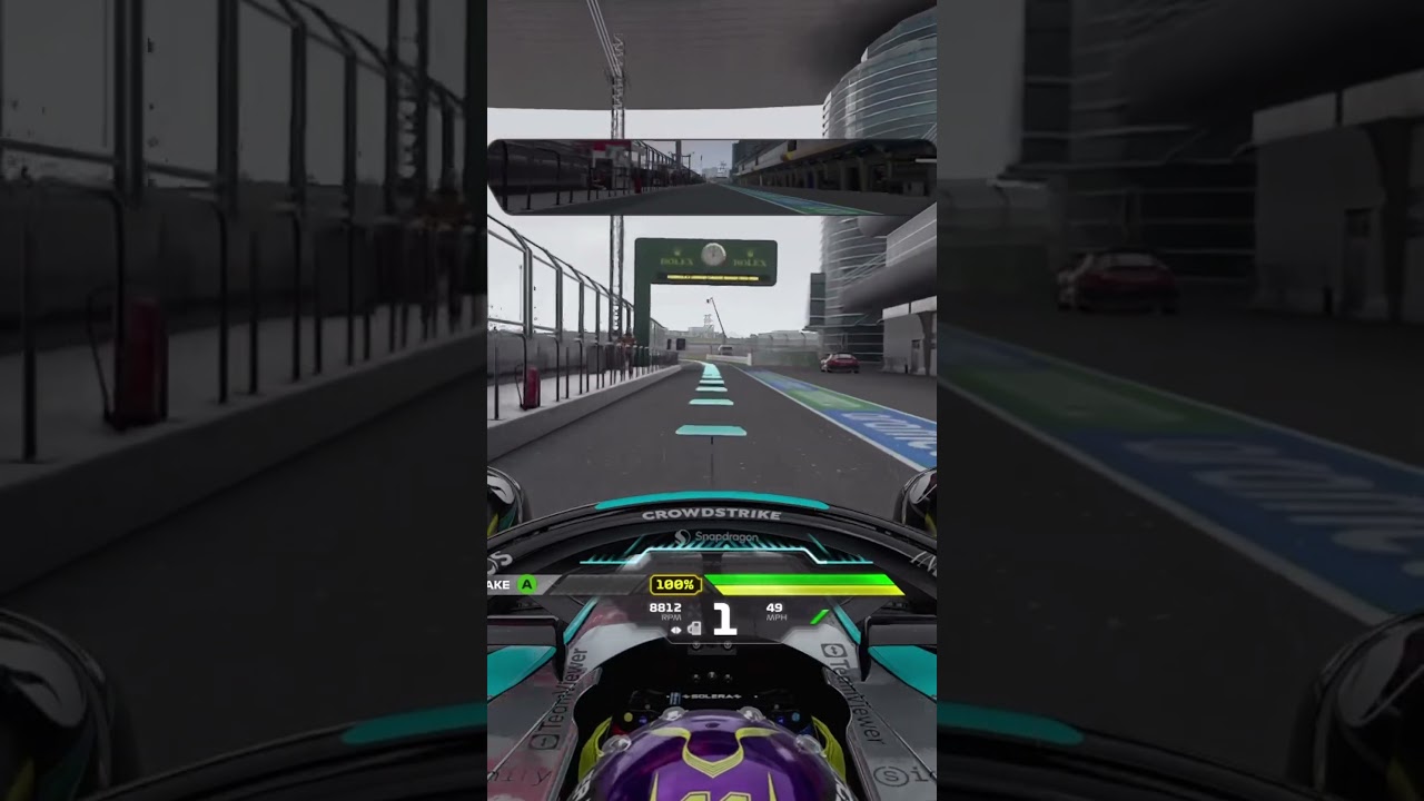 I think these might be the wrong tires… |Lewis Hamilton Career mode 