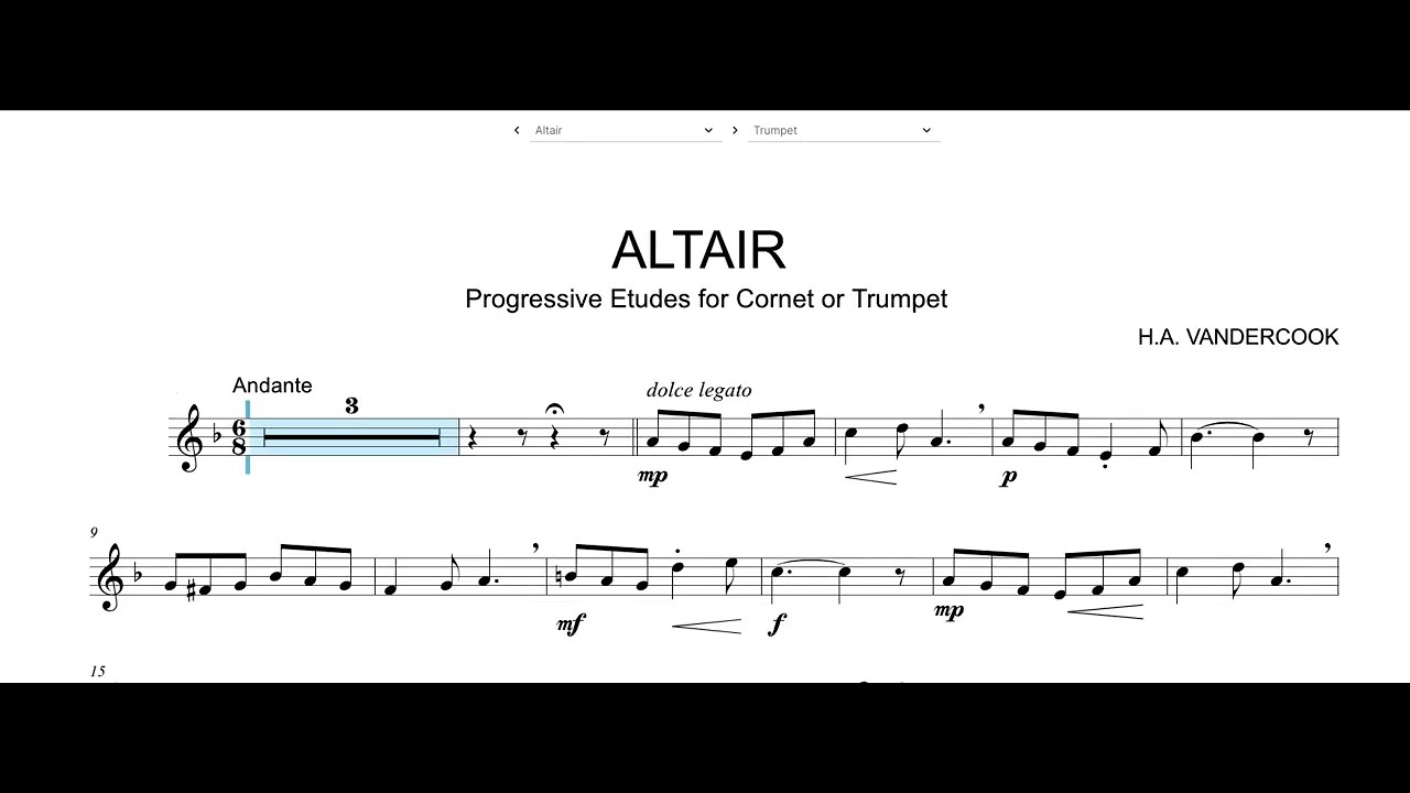 Altair - Trumpet Solo Accompaniment