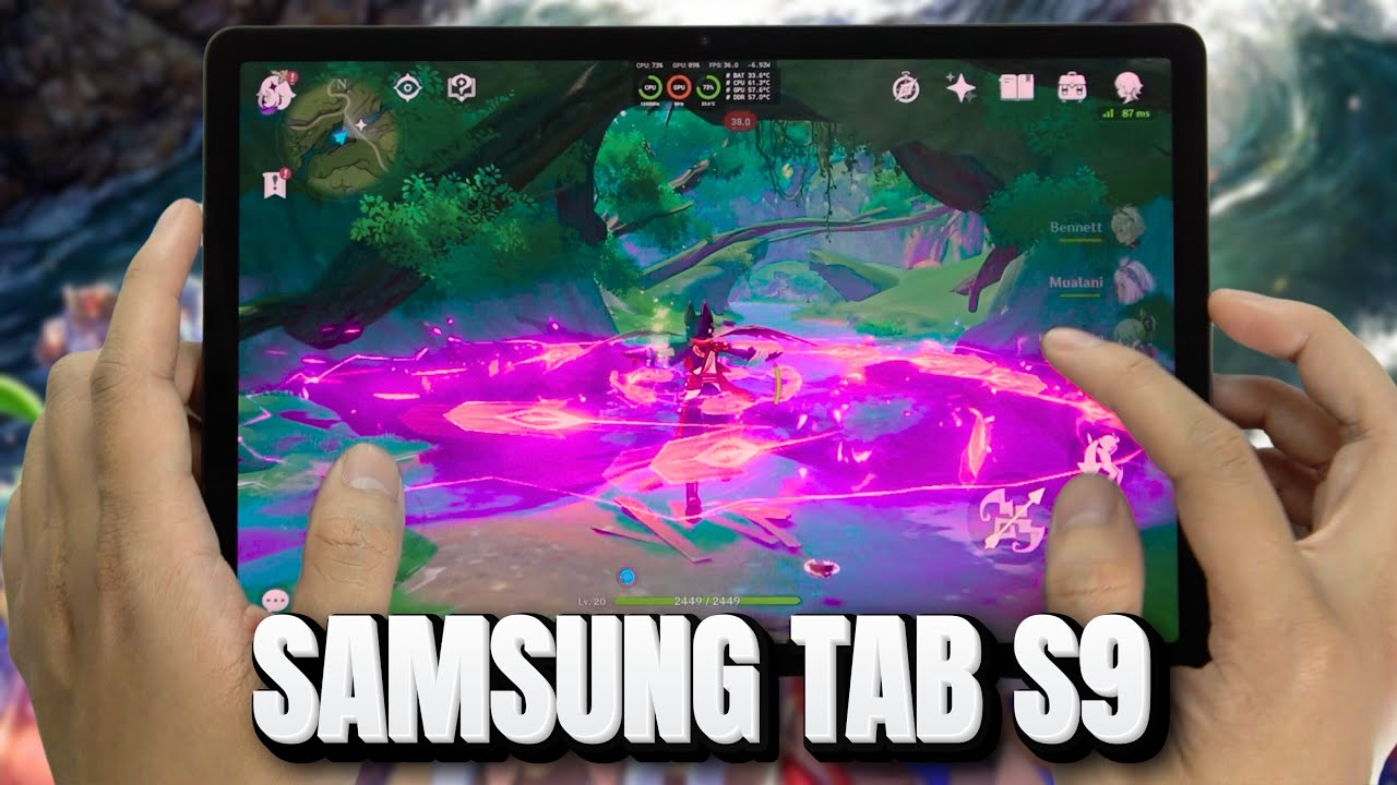 Samsung Tab S9 test game Genshin Impact Max Graphics | Highest 60FPS