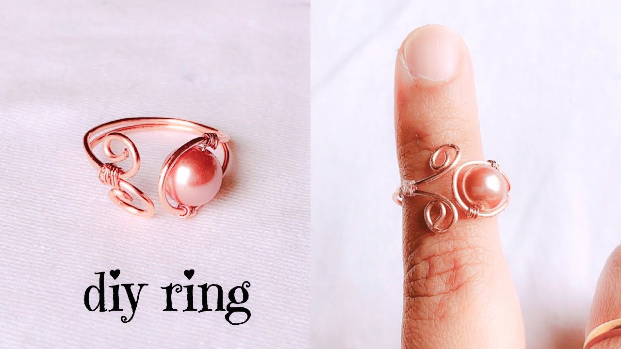 diy ring/how to make simple adjustable wire ring/wire wrapped jewelry for beginners/handmade ring