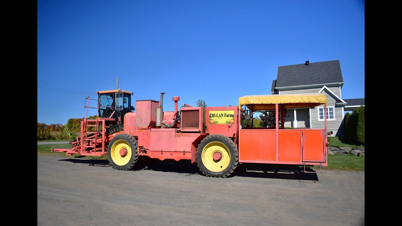 Pumpkin Harvester with washing station.