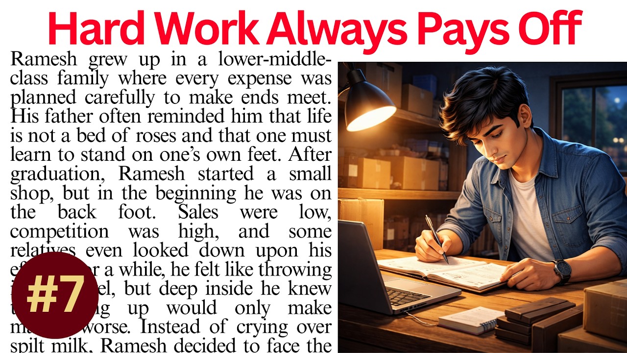 Struggle to Success | Learn Idioms and Phrases | Motivational Story | Reading Comprehension Passage