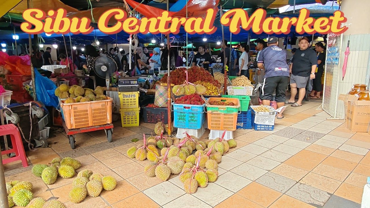Pasar Sentral Sibu Pada Musim  Perayaan Krismas 2025.