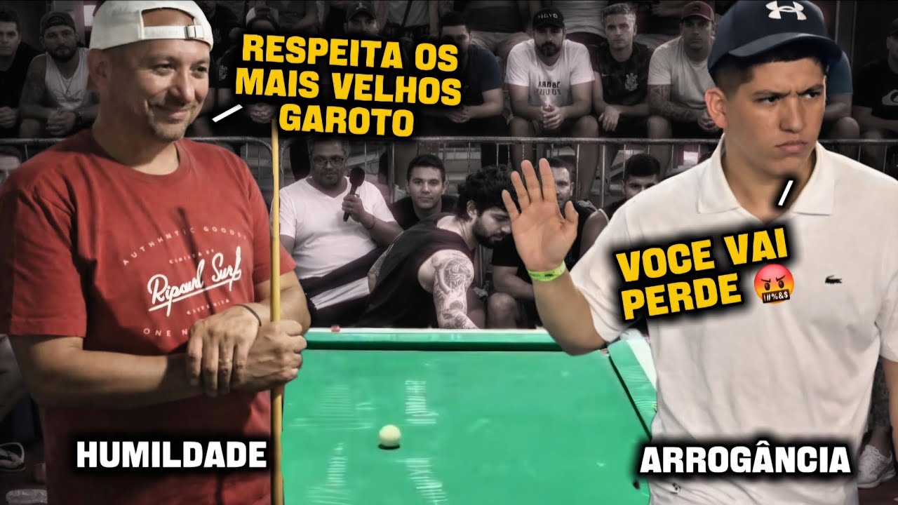 Diferença entre Humildade e Arrogância no jogo.... Baianinho deu show! VEJA #sinuca 