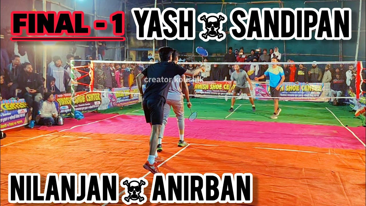 💥YASH & SANDIPAN 🆚 NILANJAN & ANIRBAN 💥 Final 1st set 💥#bwf #badminton #shuttlesmash #wbba #sports 