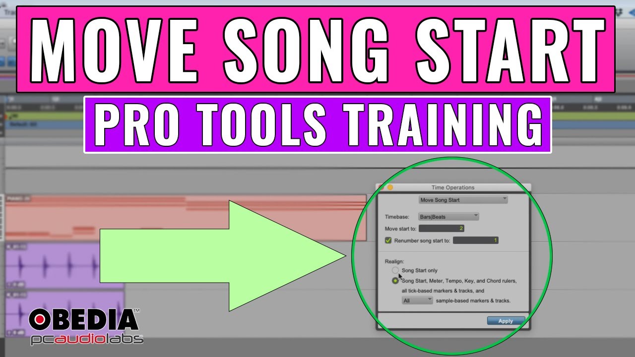 Moving Song Start in Pro Tools  -- OBEDIA.com Pro Tools Training