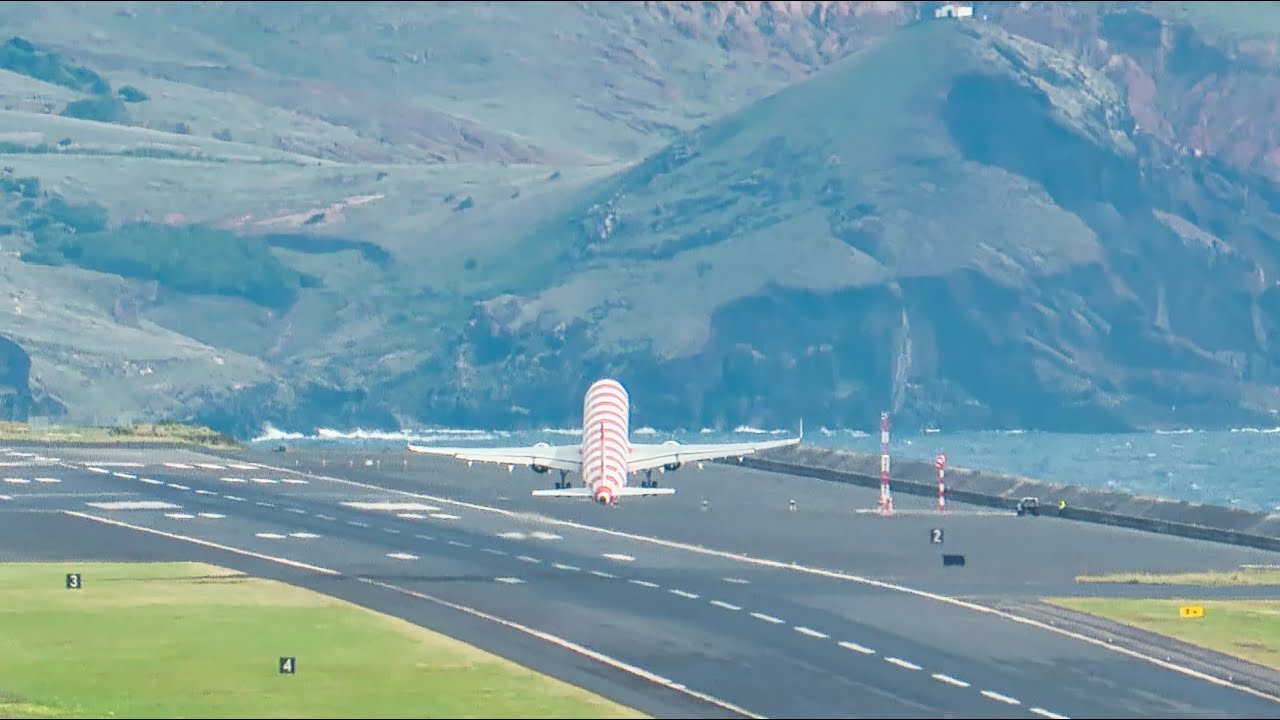 17 BEAUTIFUL WINDY TAKEOFFS at Madeira Airport