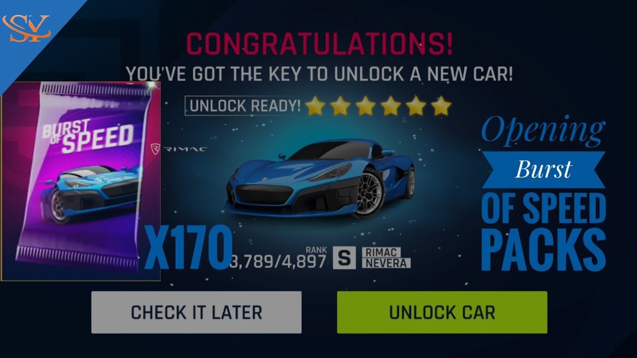 Asphalt 9 Legends Burst of Speed pack opening | Rimac Nevera |