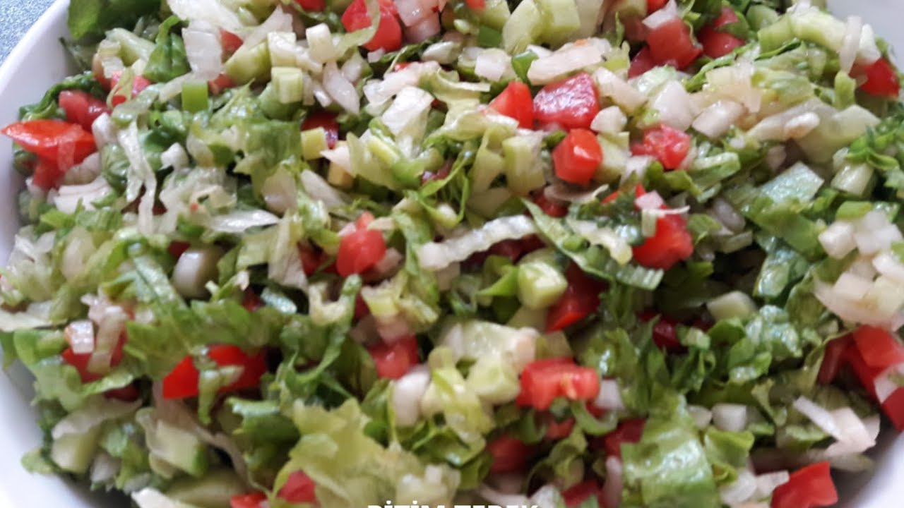 Salata Tarifleri - Mevsim Salatası-Seasonal Salad - Bizim Terek
