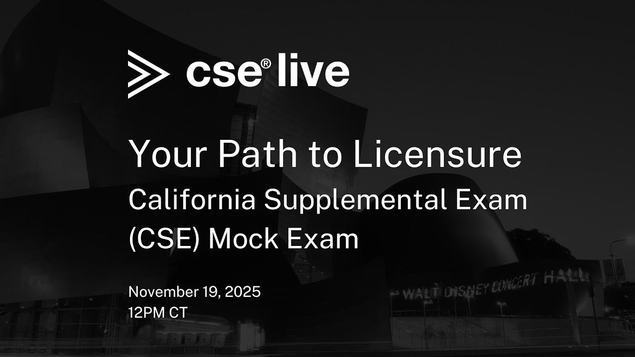 CSE Live: CSE Mock Exam | California Supplemental Exam 2025