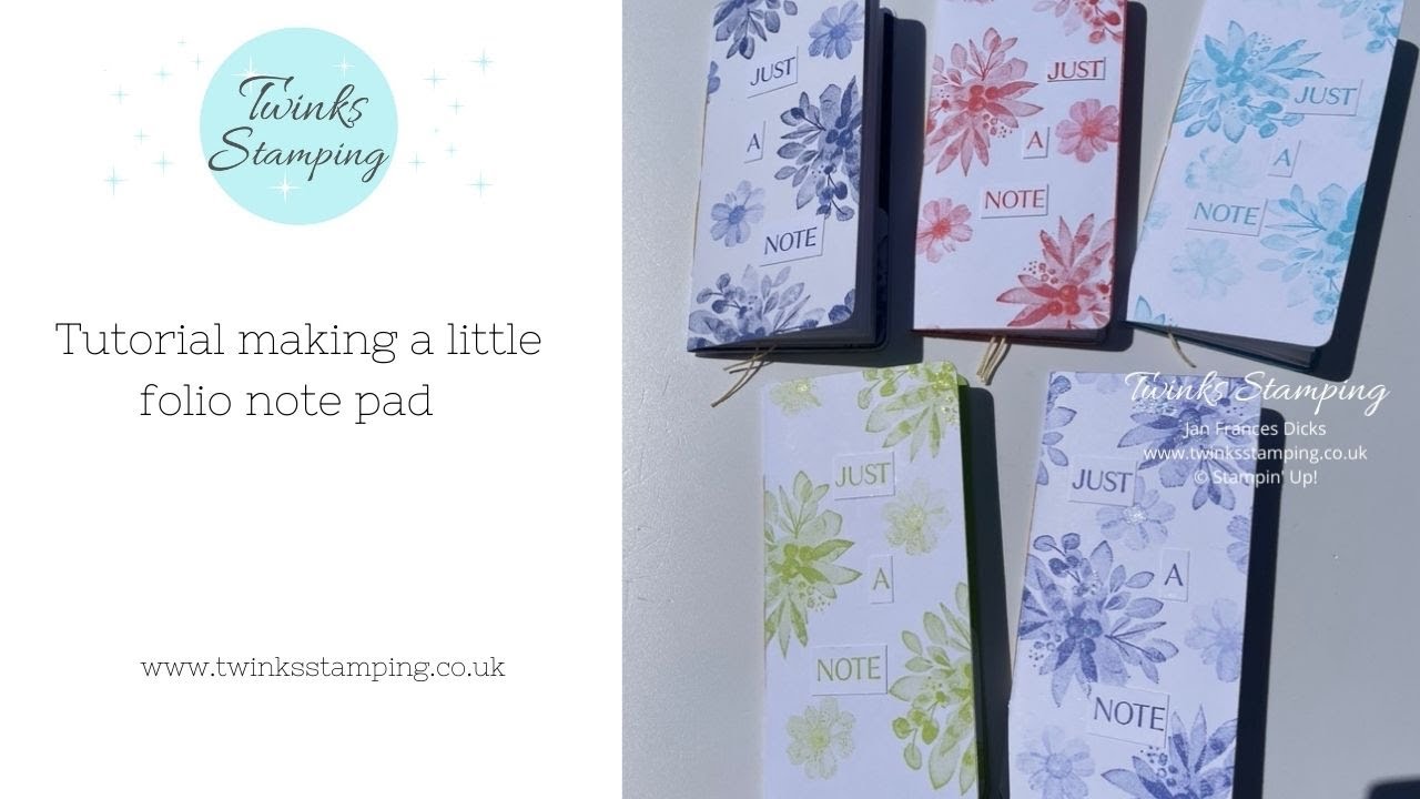 Tutorial making a little folio note pad