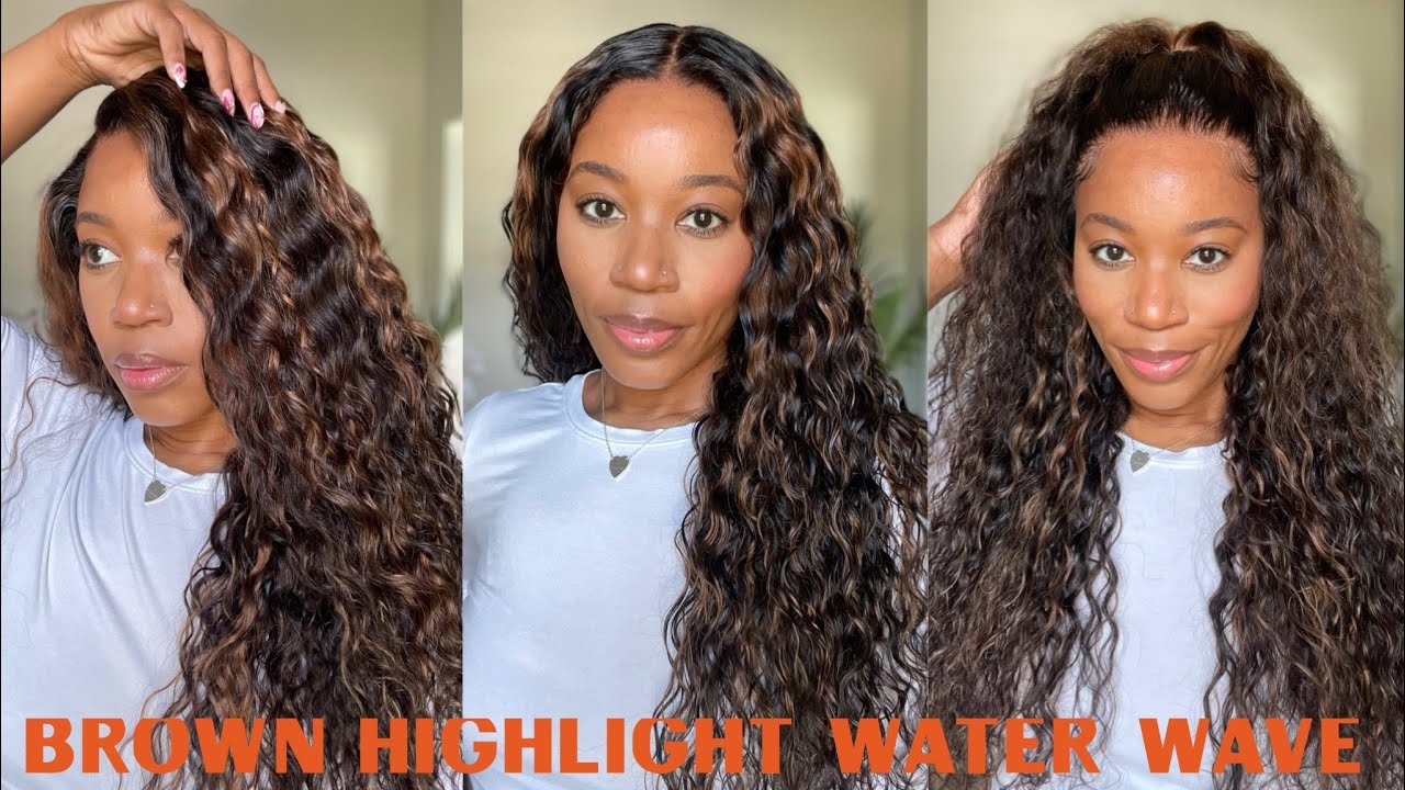 PERFECT for SUMMER | Highlight Water Wave Wig | GLUELESS Install | Ft. NADULA Hair