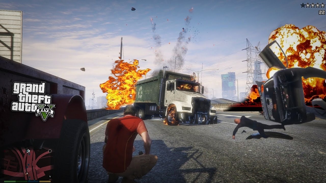 🔥 GTA 5 – Truck Explosion Coming at Me! | Insane GTA V Moment | Must Watch