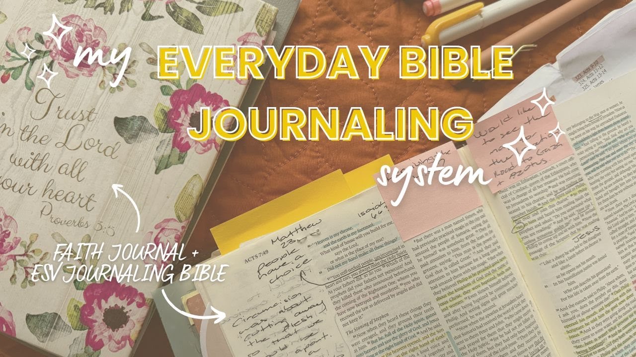 A Simple Everyday Bible Journaling System | ESV Journaling Bible Flip Through