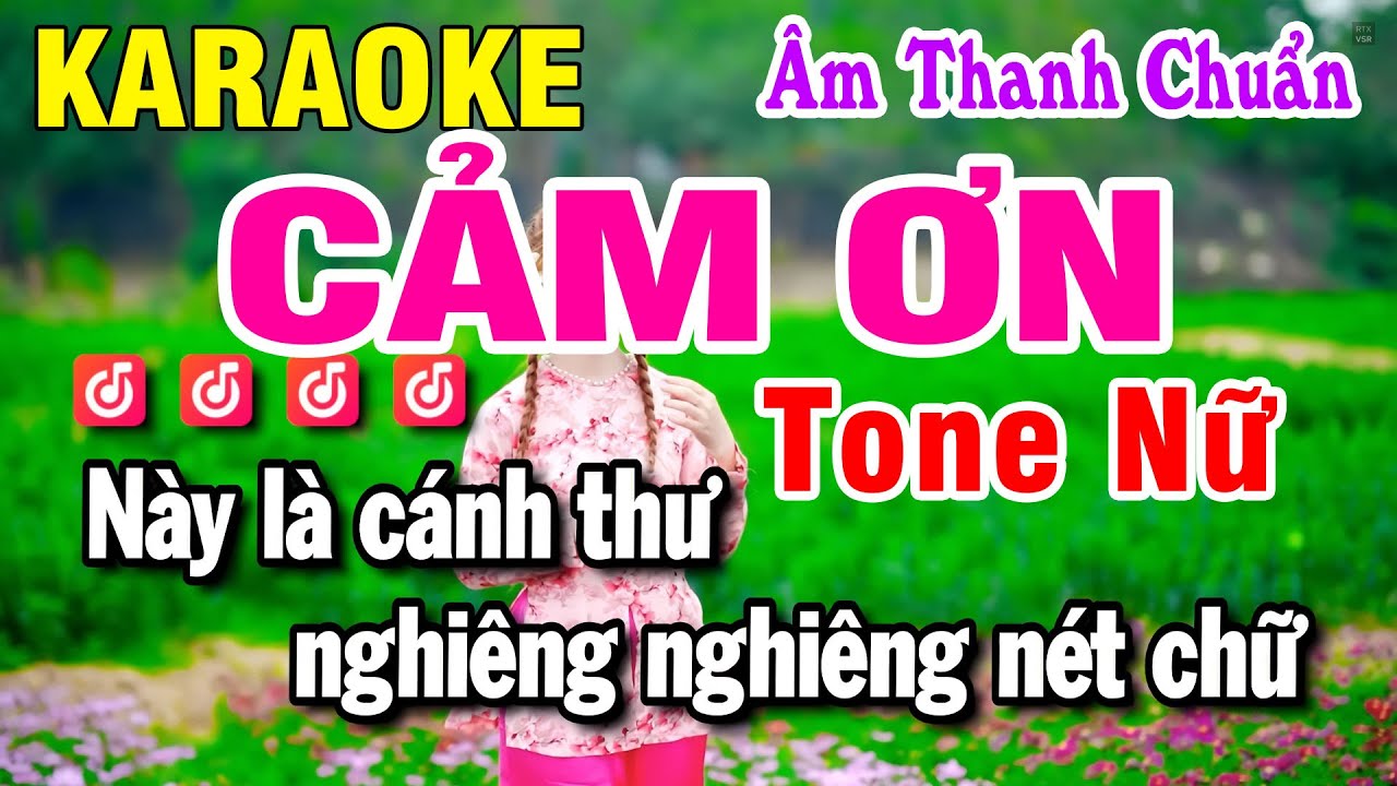 Cảm Ơn Karaoke Tone Nữ Nhạc Sống Beat Mới 2026 | Huỳnh L&ecirc;